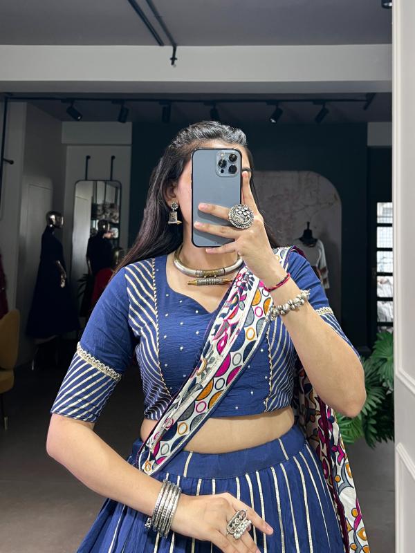 LNB 1658 Chanderi FRZ Lehenga choli exporters in India - wholesale export